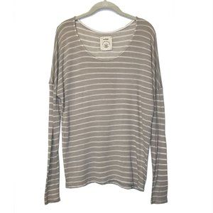 Anthropologie Linen Striped T'Shirt NWOT